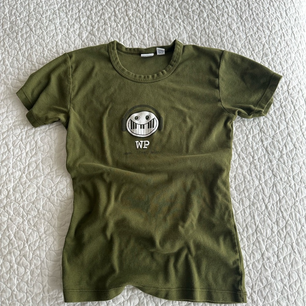 Widespread Panic Alternative Apparel Green Short Sleeve Tee with WP graphic.